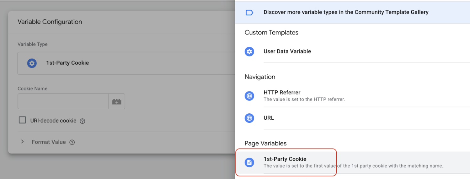 First-party cookie