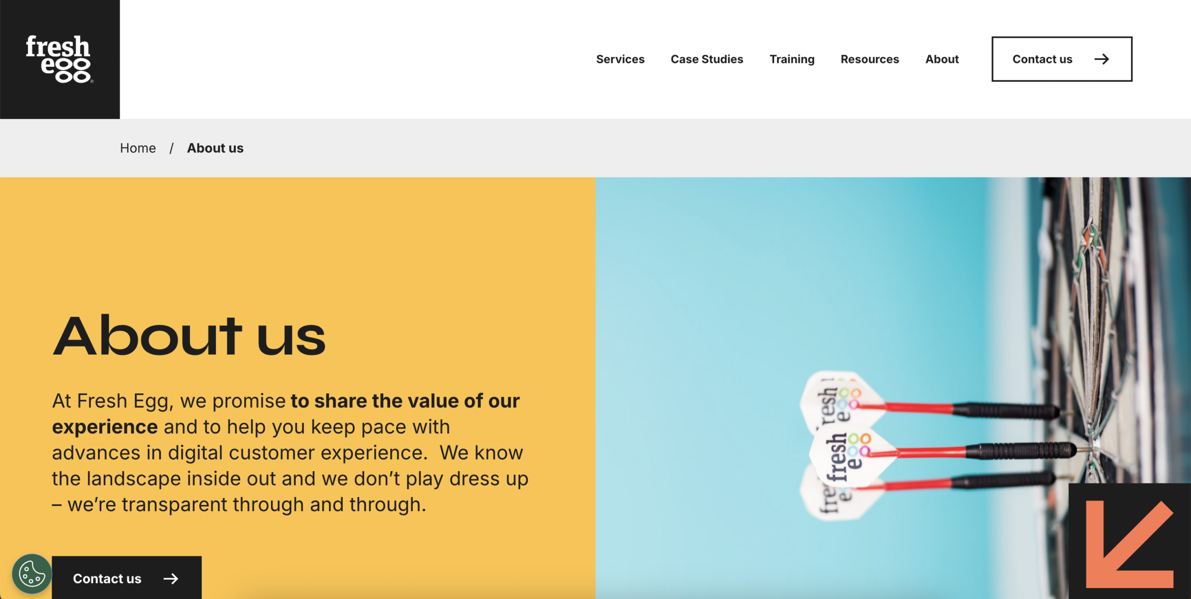 Fresh Egg homepage