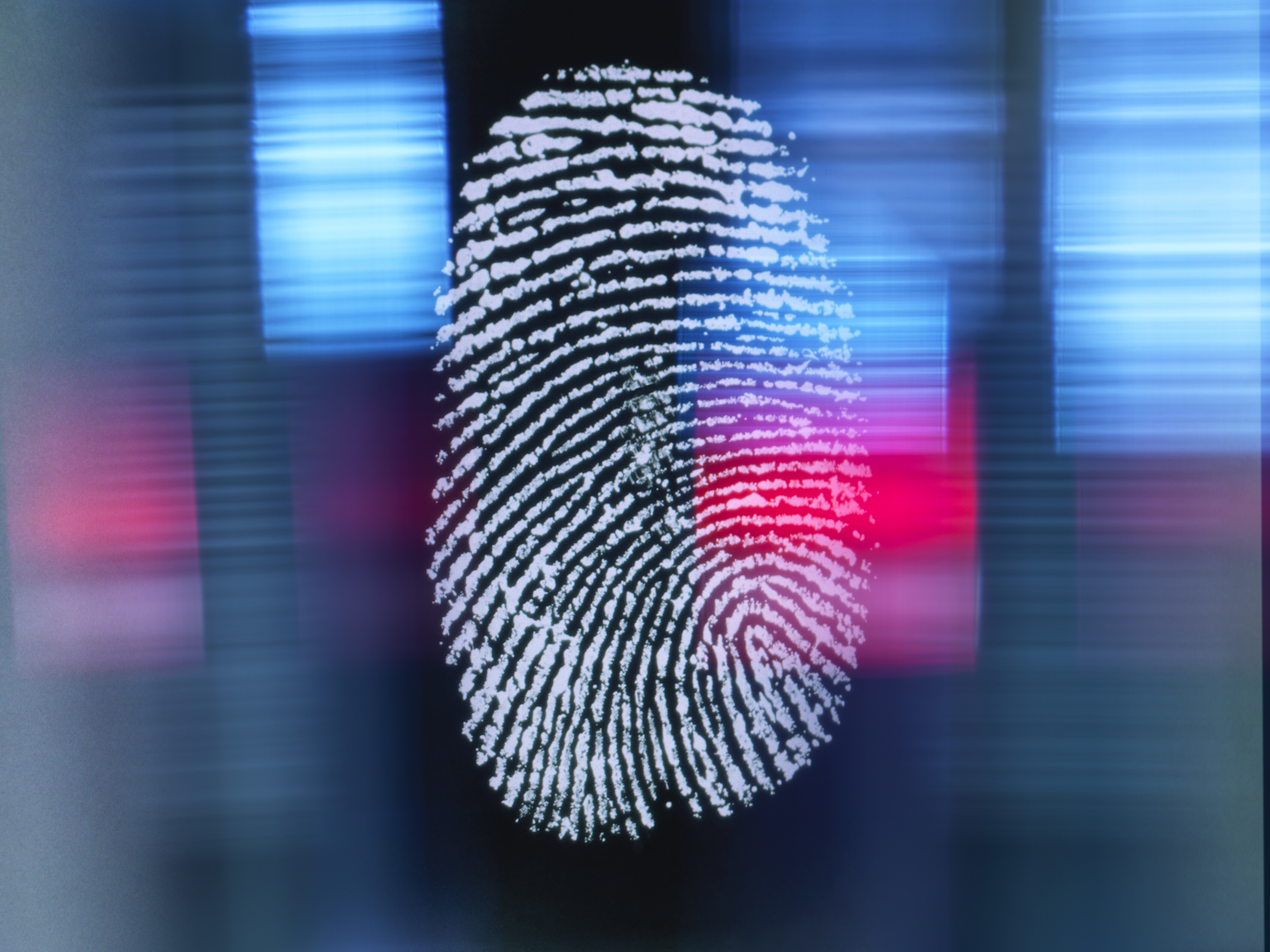 Fingerprint on a digital screen