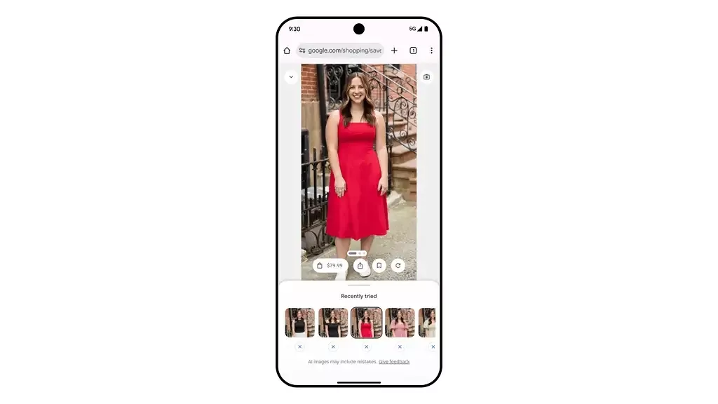 Phone screen showing shopping ads